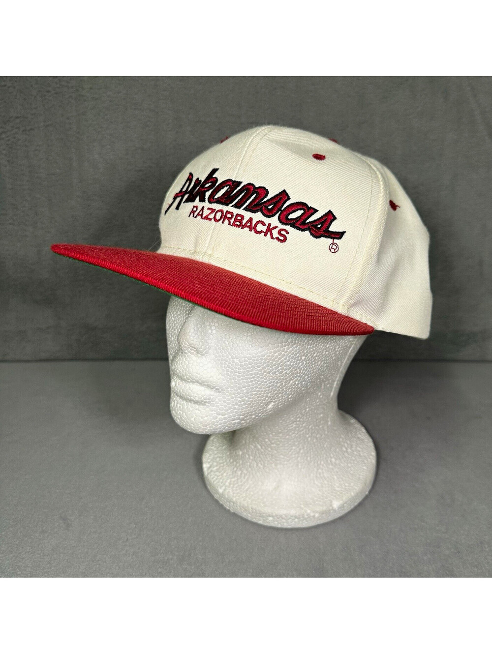 Vintage Arkansas Razorbacks NCAA Sports Specialties Script Snapback Hat Cap